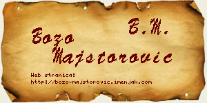 Božo Majstorović vizit kartica